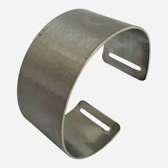 Sterling Silver Cuff Bangle Bracelet One Size Classic Minimalist Style - Picture 4 of 4